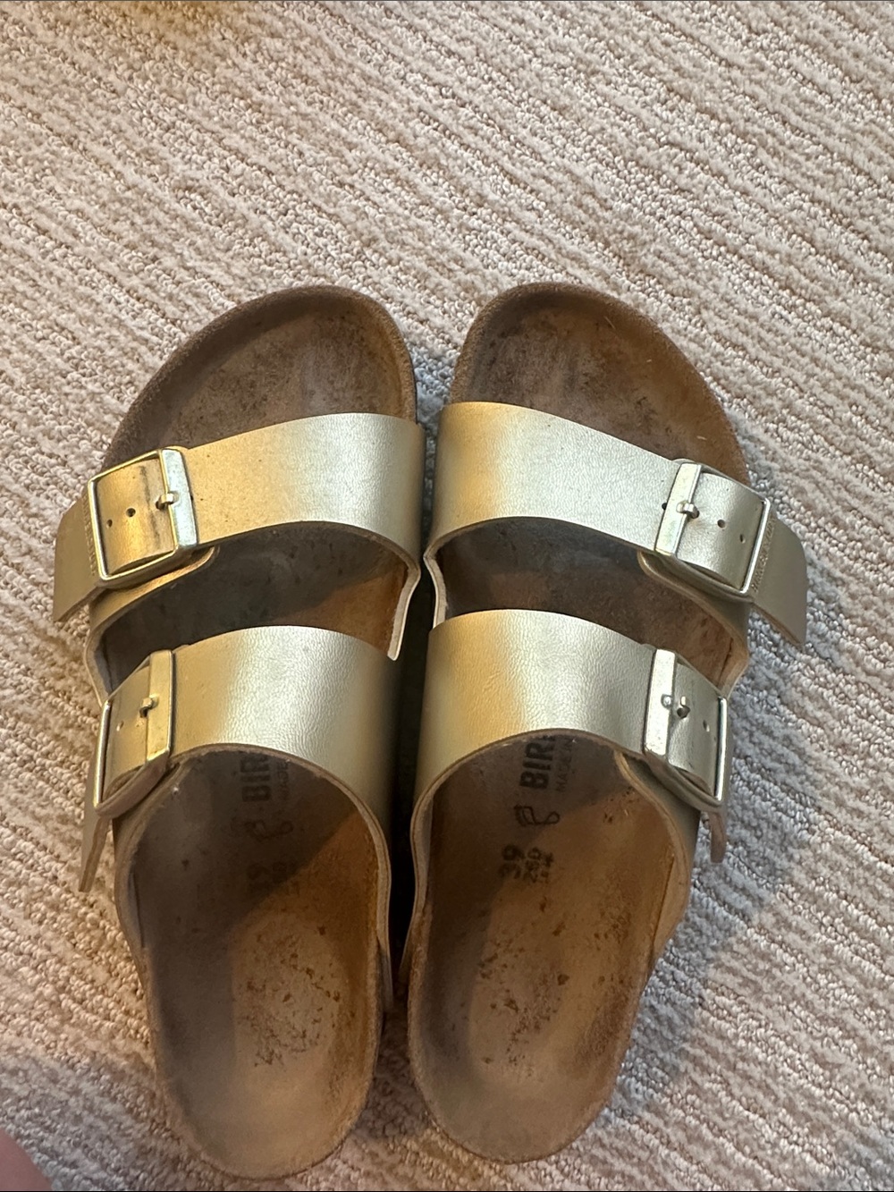 Birkenstock  Sandals in Metallic Gold Tone 39